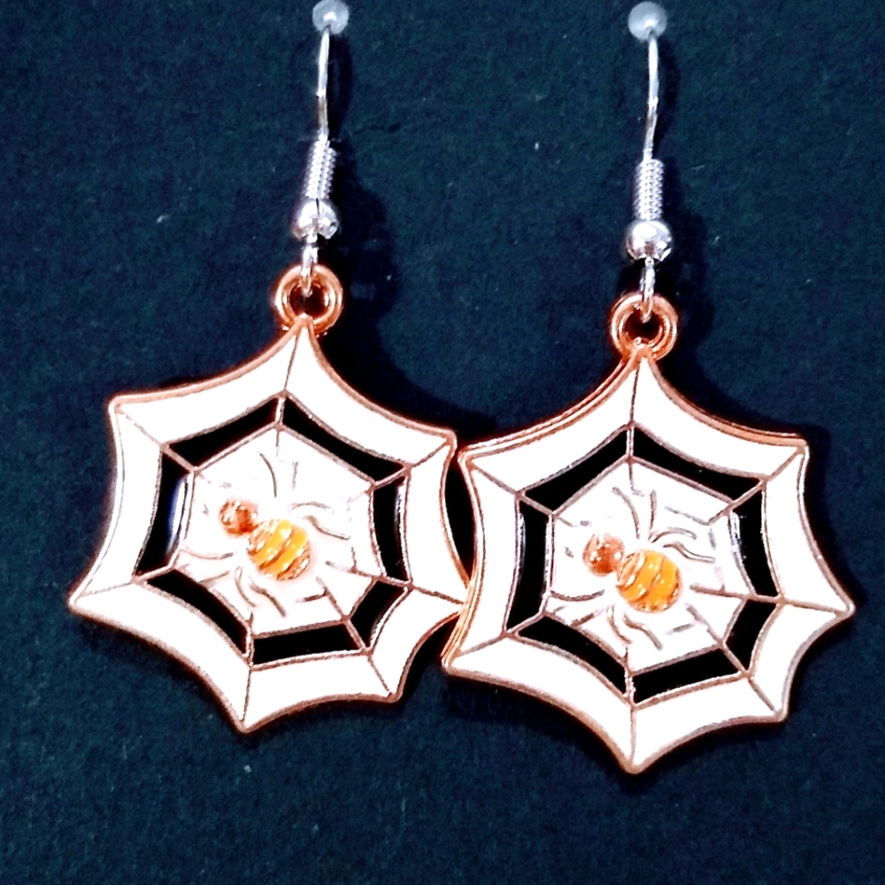 Halloween Spider Web Earrings 🎃